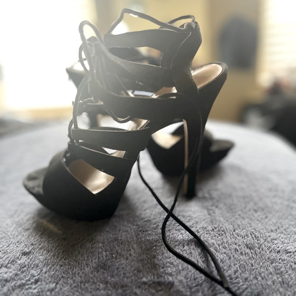 Black sandal heel